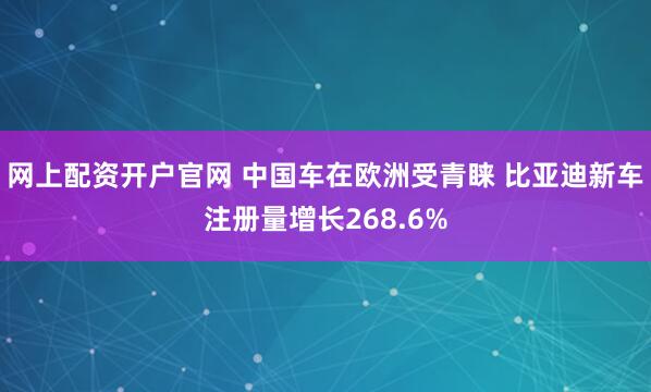 网上配资开户官网 中国车在欧洲受青睐 比亚迪新车注册量增长268.6%
